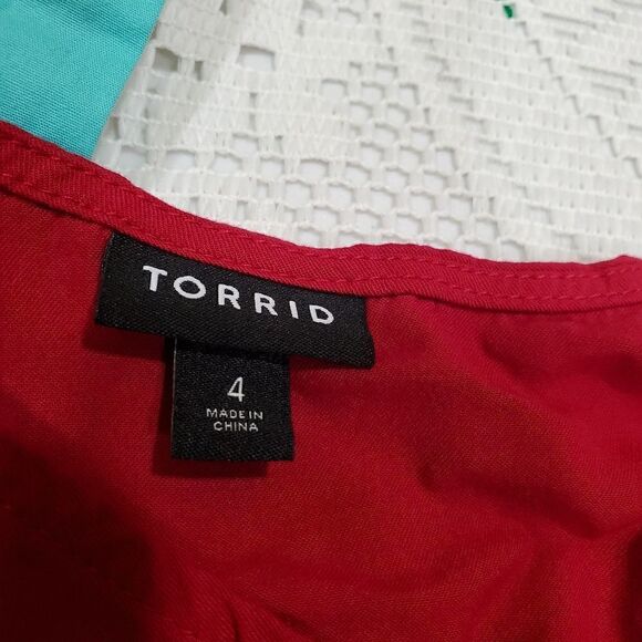 Plus Size Red Camisole Spaghetti Strap Tank 4X - Picture 6 of 6